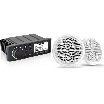 Fusion MS-RA70NSX Marine Entertainment System with Bluetooth, NMEA 2000, and Sirius/Xm Ready with Bluetooth with Fusion 1 Pair EL-F653W EL Series 6...