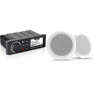 Fusion MS-RA70NSX Marine Entertainment System with Bluetooth, NMEA 2000, and Sirius/Xm Ready with Bluetooth with Fusion 1 Pair EL-F653W EL Series 6... - 1 of 4