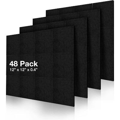 Fstop Labs 12"x12" Acoustic Foam Panels, 0.4" High Density Sound Absorbing Tiles for Home Office & Studio