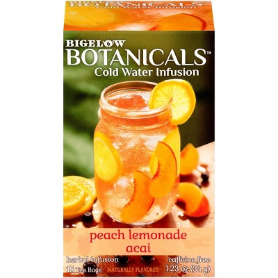 Bigelow Peach Lemonade Acai Cold Water Infusion case of 6/18