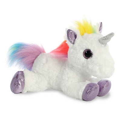 Aurora MINI FLOPSIES WHITE UNICORN 20CM Soft Toy Stuffed Animal BN 