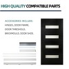36 x 80 Fiberglass Entry Door with Brickmould, Black Finished Knock-Down Fiberglass Door with White Vinyl Frame - 4 of 4