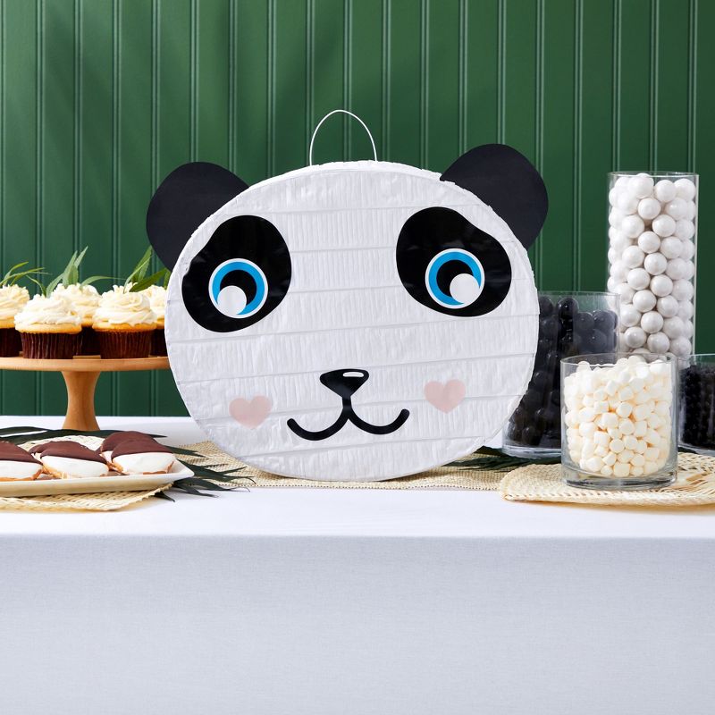 Blue Panda Small Panda Pinata, Kids Panda Birthday Party Supplies, Animal Baby Shower Decorations, 14.6 x 3.0 x 12.4 In, 3 of 9