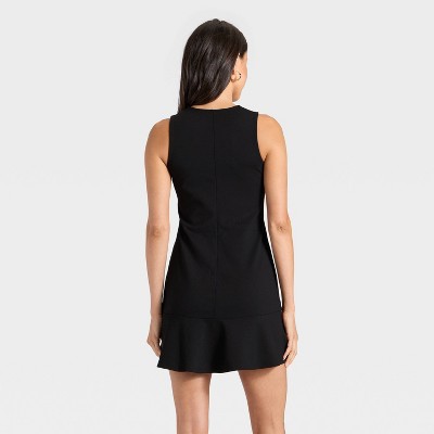 Women Seam Detail Ponte Knit Flounce Mini Dress – A New Day