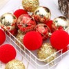 25Pcs Christmas Balls Ornaments Set, Shatterproof Christmas Tree Decorations Hanging Baubles for Holiday Wedding Party, 2.36 Inch - 3 of 4