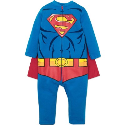 DC Comics Justice League Superman Baby Boys Costume Caped Coverall & Cape Set 