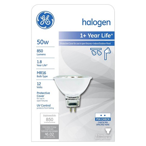 Ge 50w Mr16 Halogen Light Bulb : Target
