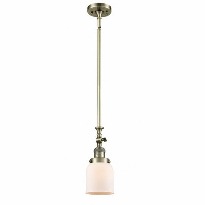 Bell - 1 Light Stem Hung Tiltable Mini Pendant In Industrial Style-14 Inches Tall and 5 Inches Wide