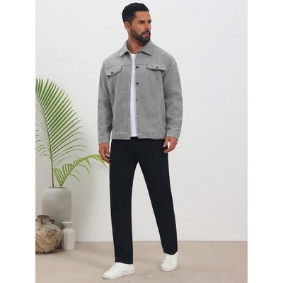 Мужские куртки INSPIRE CHIC Men's Casual Lapel Button Long Sleeves Trucker Jacket Small Khaki — фото 5