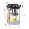 INFURNIC Popcorn Poppers Commercial Popcorn Maker 12 Oz Kettle with Tempered Glass and Warming Deck for Parties, Black, 14.69"*12.91"*23.03" - 3 of 4