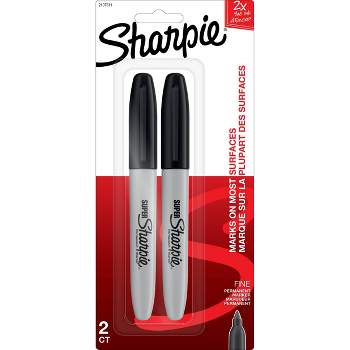 SHARPIE Twin Tip - 2 marqueurs permanents - Noir - Pointe Fine and Ultra  fine - sous blister