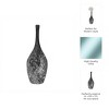 Elegant Patterned Glass Bottle Vase - Decorative Home Decor Accent for Bedroom, or Office Styling - Contemporary Table Centerpiece - Gray - 4 of 4