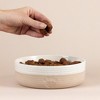 Mason Cash: Heart Paw Pet Bowl, 7", 32oz, Cream & Tan, Food-Water Dish - 2 of 4