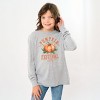 The Juniper Shop Pumpkin Festival Gourd Vibes Youth Long Sleeve Tee - L - Heather Grey - 3 of 4