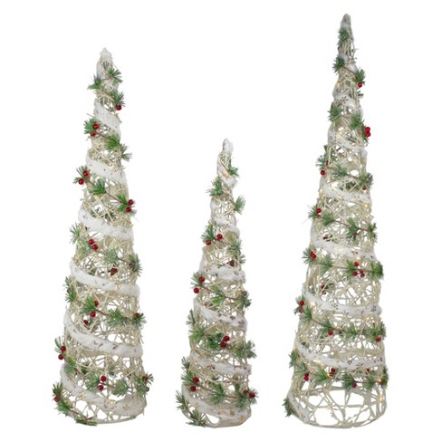 Set of 3 Musical Lighted Silver Bells Christmas Decorations 6.5-Inches 