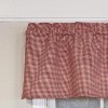 RLF Home 100% Cotton High Quality Minicheck Tailored Window Valance with 1.5" Rod Pocket 50" W X 12" L Red - 4 of 4