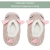 Pink Pig Womens Animal Cozy Indoor Plush Lined Non Slip Fuzzy Soft Slipper - Large - 2 of 4