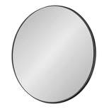 28" Rollo Round Wall Mirror Black - Kate & Laurel All Things Decor