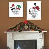 2- Piece Vignette Good Friends Snowman White Framed Wall Art for Living Room, Bedroom Wall Art Print for Home Decor by Deb Strain - 3 of 4