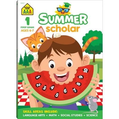 School Zone First Grade Summer Scholar Workbook - (Paperback)