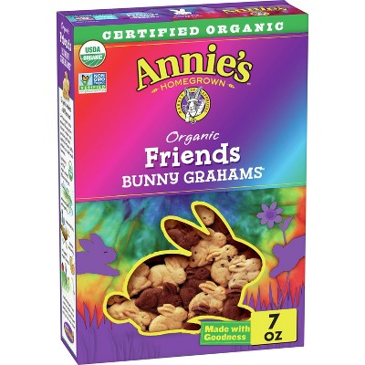 Annie's Organic Friends Bunny Grahams Chocolate Chip & Honey Baked Snacks - 7oz