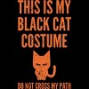 Men's Design By Humans Halloween Introvert Black Cat Costume By Commykaze T-Shirt - 2 of 4