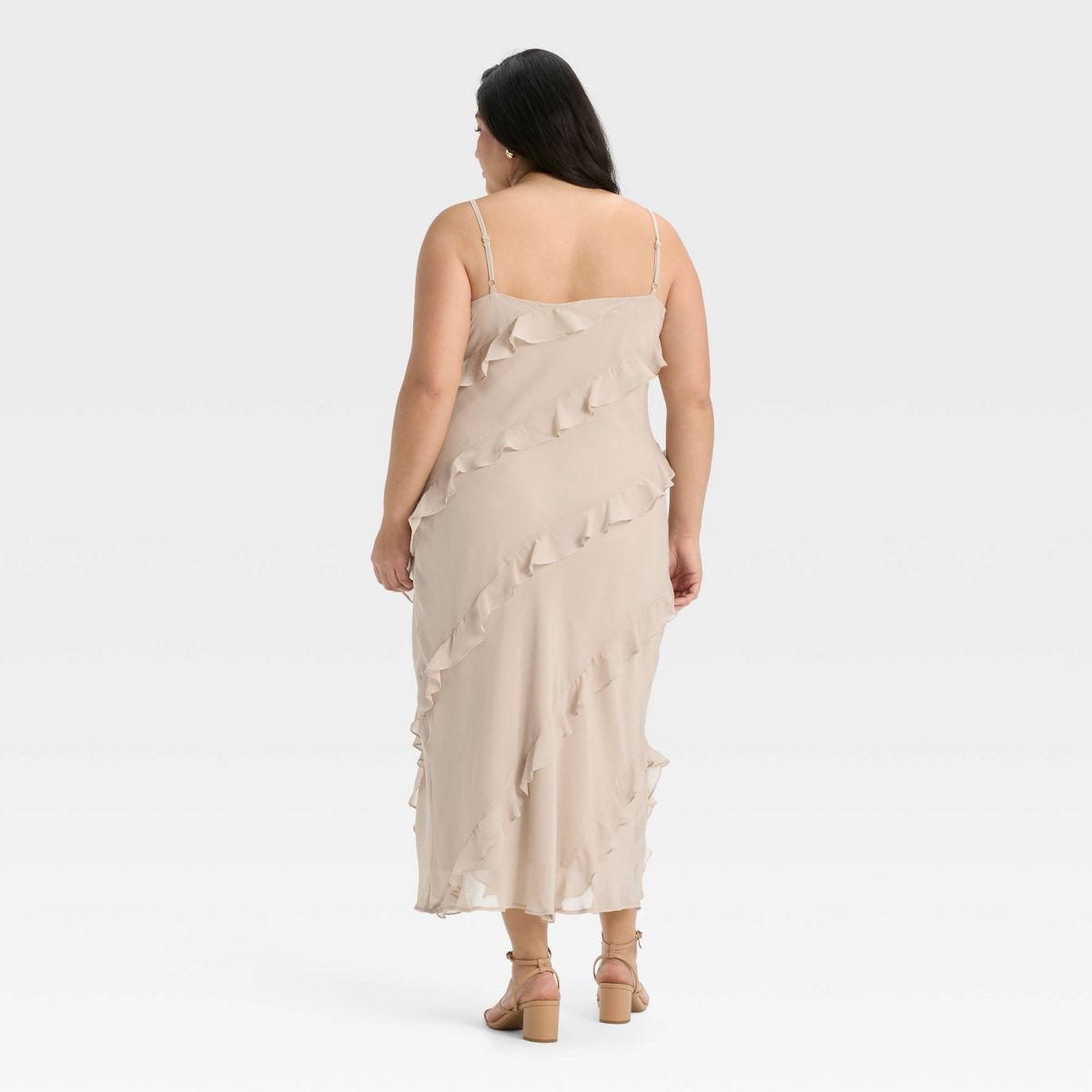 Women's Sleeveless Ruffle Maxi Slip Dress - A New Day™ - thumbnail 5