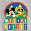 Boys' - Disney - Mickey And Pluto Graphic Long Sleeve Fleece Sweatshirt - 2 of 4