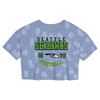 NFL Seattle Seahawks Girls' Short Sleeve Bubble Tie-Dye Cropped T-Shirt - 2 of 3