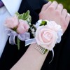 Unique Bargains Beautiful Appearance Versatile Artificial Flowers  Rose Bridesmaid Wrist Flower - 4 of 4
