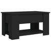 vidaXL Coffee Table Black Engineered wood Medium Adjustable Armrests - 4 of 4