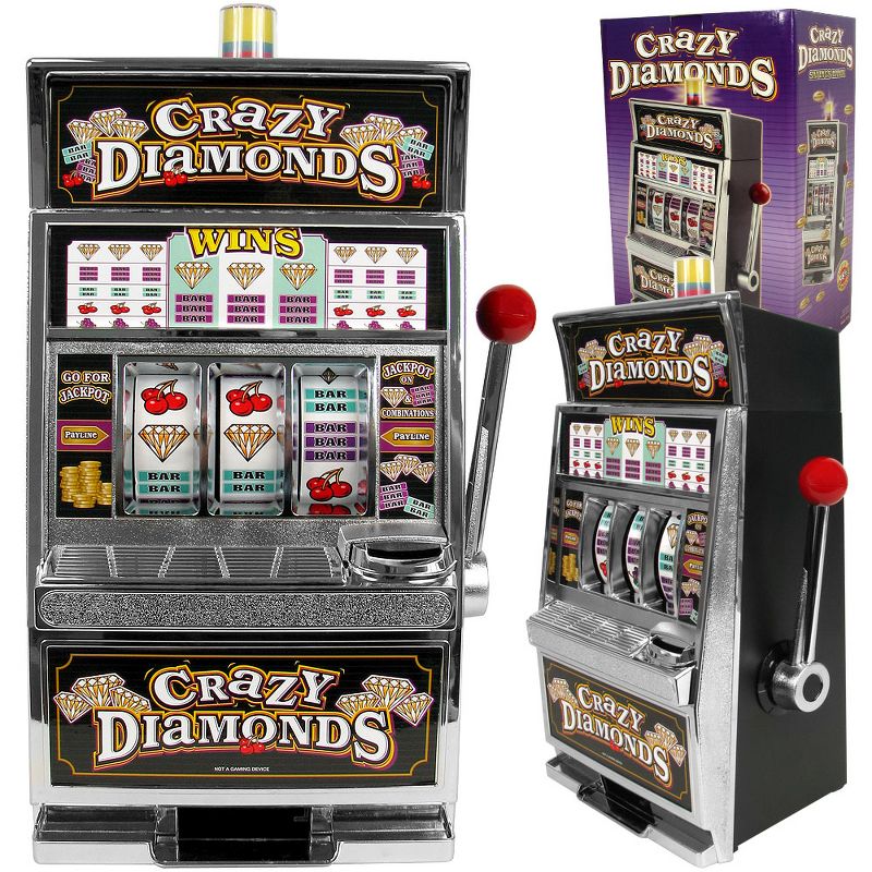 Trademark Poker Crazy Diamonds Casino Slot Machine Authentic Replica Bank, 4 of 5