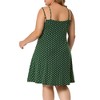 Agnes Orinda Women's Plus Size Polka Dots Deep V Knit Summer Packs Nightgowns - 4 of 4