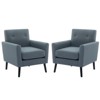 Mid-Century Accent Chairs Set of 2, Modern Living Room Chairs,Linen Upholstered Accent Armchair, Sofa Chair With Thicker Seat Cushion - 3 of 4