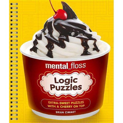 Mental_floss Logic Puzzles - by  Brian Cimmet (Spiral Bound)