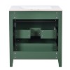 Grungis Bathroom Vanity with Ceramic Sink Combo,Freestanding Single Vanity Set with 3 Drawers,Bathroom Storage Cabinet with Wood Frame - 4 of 4