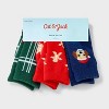 Toddler 3pk Puppy Gingerbread Man Crew Socks - Cat & Jack™ - 2 of 3