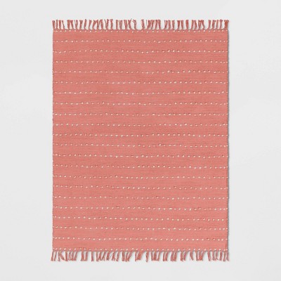 Photo 1 of ; Hi-Lo Chenille Fringe Rug Rose Pink - Pillowfort 4 X5