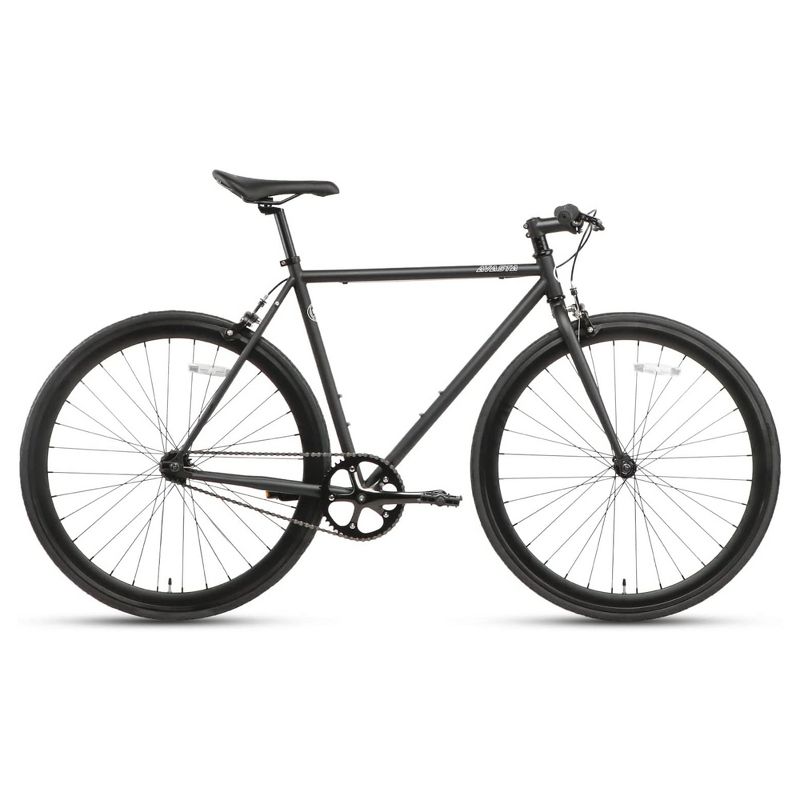 AVASTA BA9002WF-3 700C 47 Inch Single Speed Loop Fixed Gear Urban Commuter Fixie Bike with High-TEN Steel Frame for Adults 4'10" to 5'1", Matte Black, 2 of 7