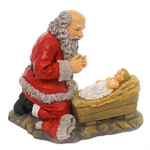 Roman 10.25 In Kneeling Santa ## Baby Jesus Figurines - 1 of 2