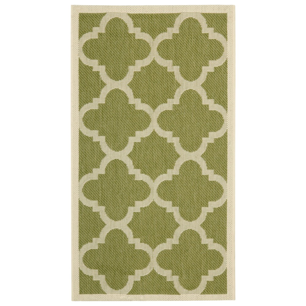 2'7in x 5' Richmond Outdoor Rug Green/Beige - Safavieh