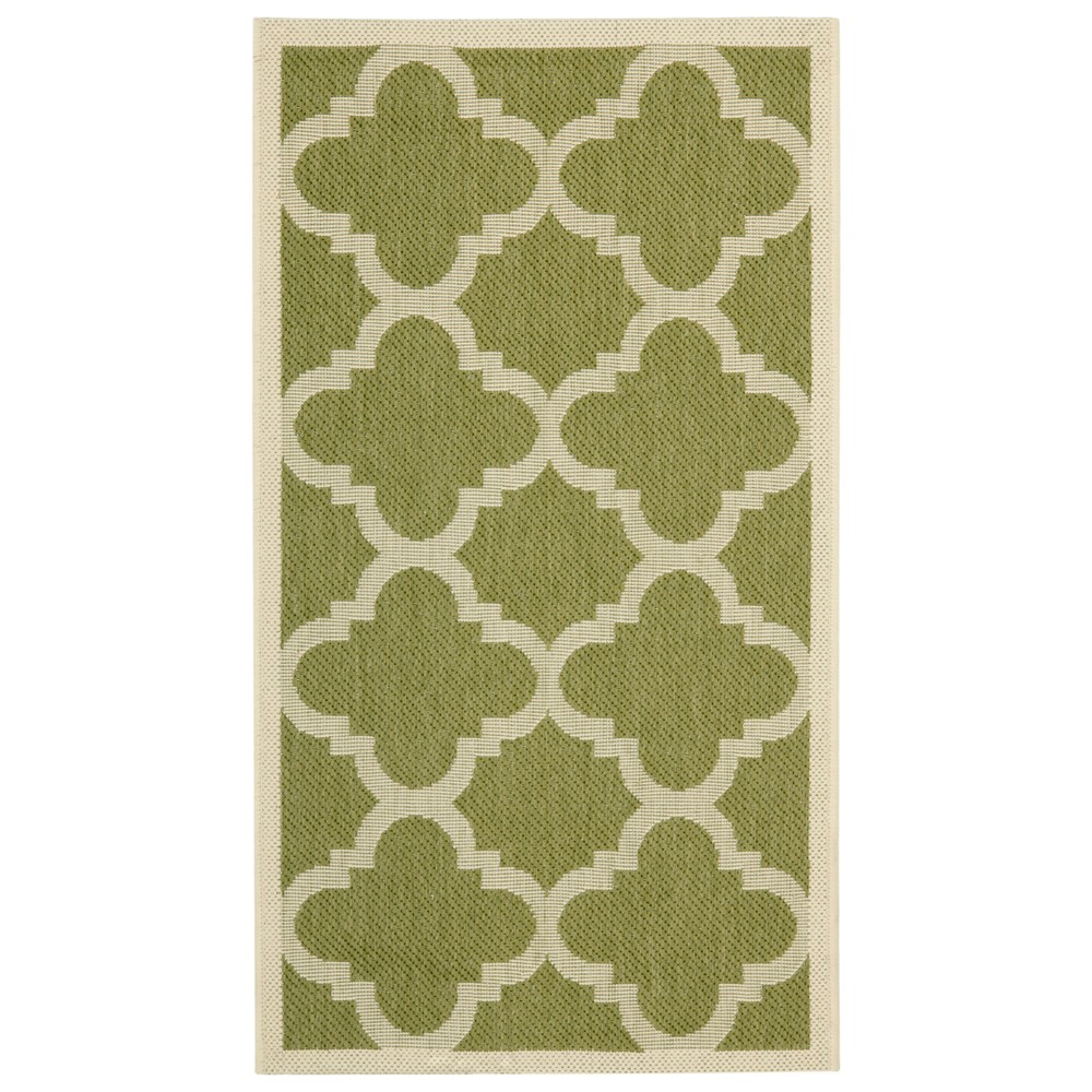 4' x 5'7in Richmond Outdoor Rug Green/Beige - Safavieh