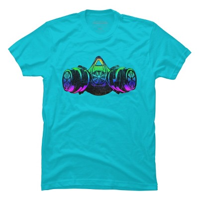 Men's Design By Humans Fluorescent Bomber Mask By Exosam T-Shirt