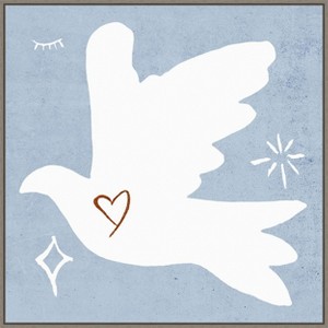 Amanti Art White Dove I by Melissa Wang Canvas Wall Art Print Framed 30-in. x 30-in. - 1 of 4