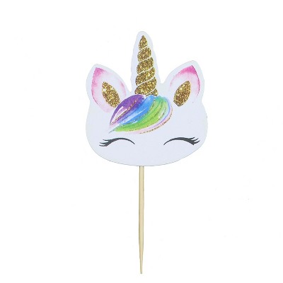 Big Dot of Happiness Rainbow Unicorn - Magical Unicorn Birthday Party Cake  Decorating Kit - Happy Birthday Cake Topper Set - 11 Pieces 