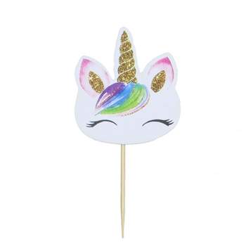 Mini Tassel Cake Topper / Custom / Unicorn Pastel Rainbow / Made-To-Order/  Hand Made Mini Tassels / Birthday Party / Bamboo Sticks / Cotton