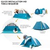 Anybear 2 Person Camping Tent with Aluminum Poles Bike Shed 10x10FT - 2 of 4