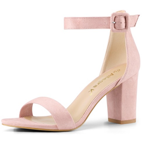 Baby pink high clearance heels