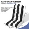 Crestlive Products Adirondack Chair Cushion 50 inch Thickening Waterproof Fade Resistant Black and white stripes - 2 of 4