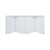 Bella Depot Four-Door Sideboard with Vertical Stripes and Wavy Design - 3 of 4
